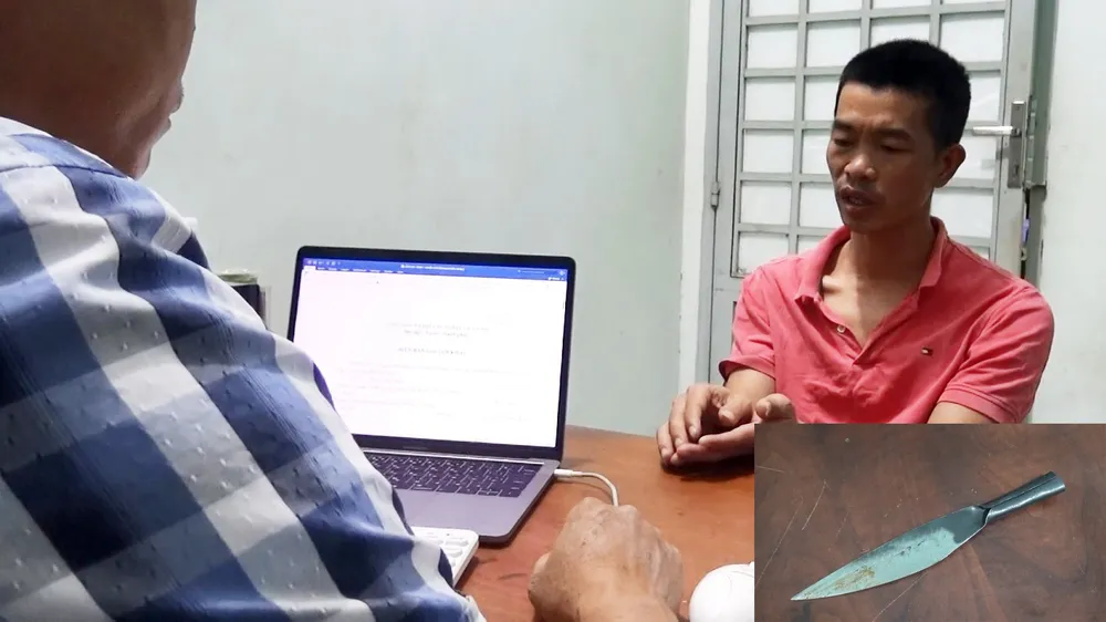 Luân đã dùng dao giết chết đồng nghiệp vì mâu thuẫn trên bàn nhậu. Ảnh: LA Luân đã dùng dao giết chết đồng nghiệp vì mâu thuẫn trên bàn nhậu. Ảnh: LA