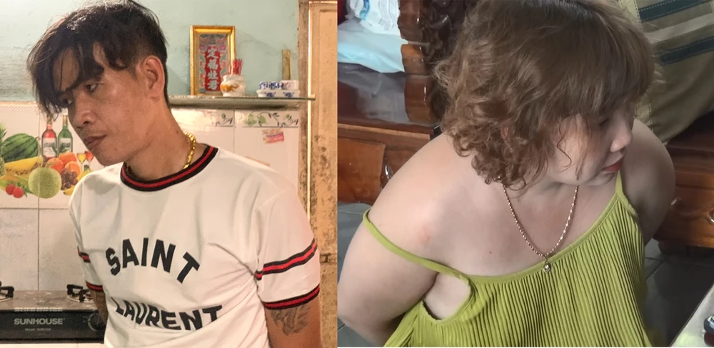 Đôi vợ chồng bán ma túy núp bóng trong tiệm bán gà, vịt. Ảnh: LA