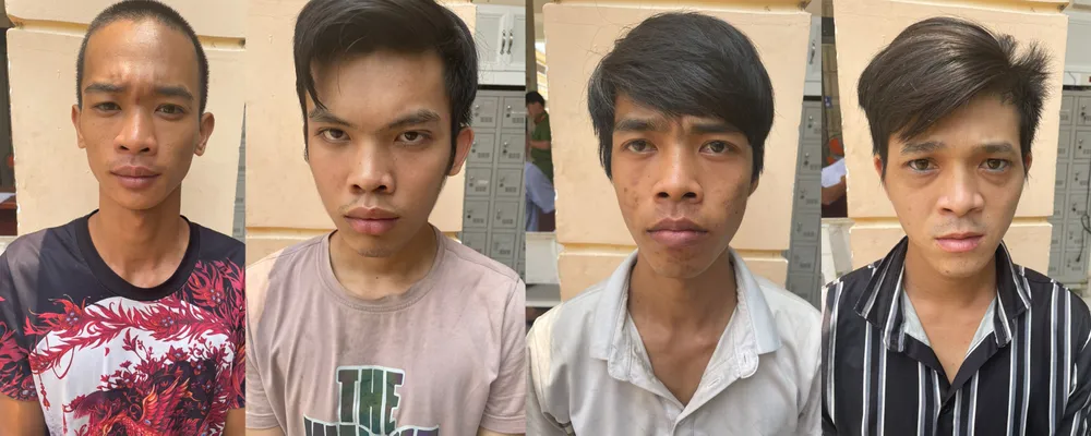 Nhóm thanh niên bị tạm giữ. Ảnh: CACC Nhóm thanh niên bị tạm giữ. Ảnh: CACC