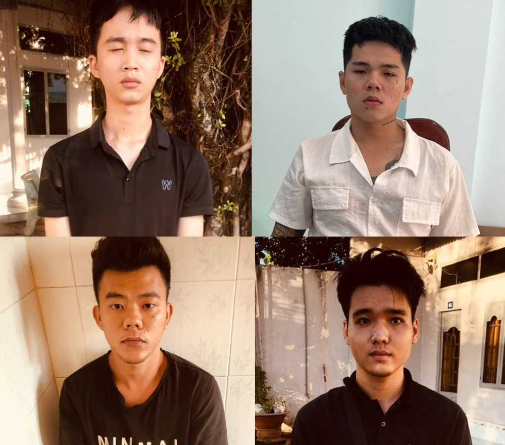 Nhóm thanh niên liên quan đến vụ án mạng. Ảnh: CACC