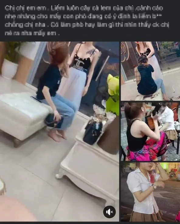 Chính chủ tiệm spa đã đăng những hình ảnh này lên mạng xã hội với những lời lẽ nhục mạ. Ảnh: Cắt từ MXH