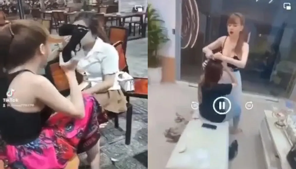 Chủ tiệm spa đánh đập, cắt tóc dã man thiếu nữ 16 tuổi. Ảnh: Cắt từ clip