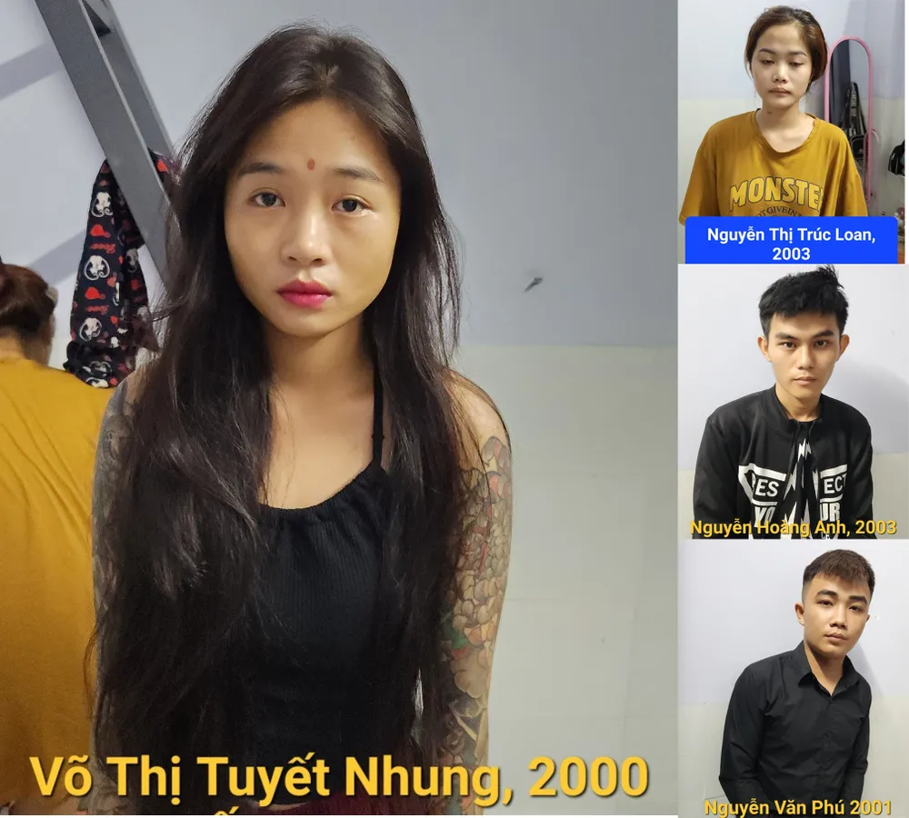 Nhóm mua bán người do Nhung cầm đầu. Ảnh: CACC