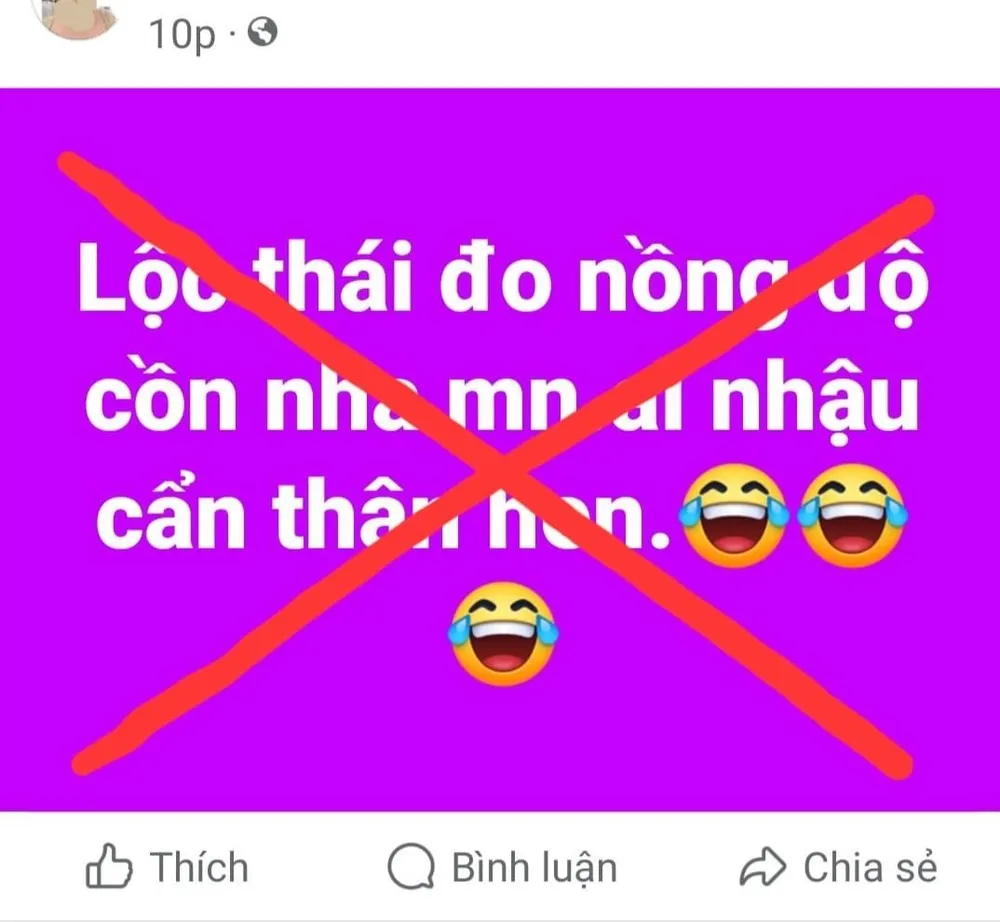 Bà H đăng thông tin trên trang Facebook cá nhân. Ảnh: CACC đăng tin sai sự thật (2).jpg