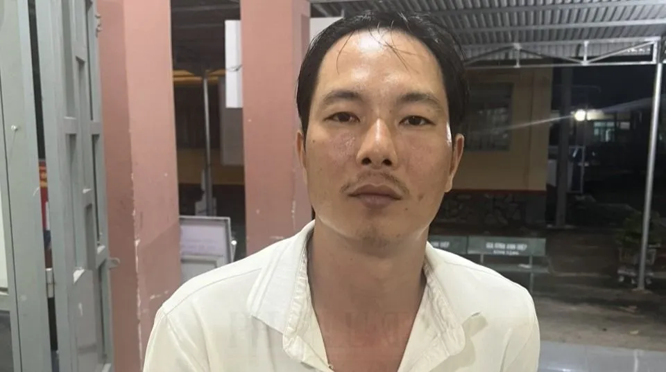 Huy bị bắt ngay sau khi gây án. Ảnh: CACC giết người.jpg