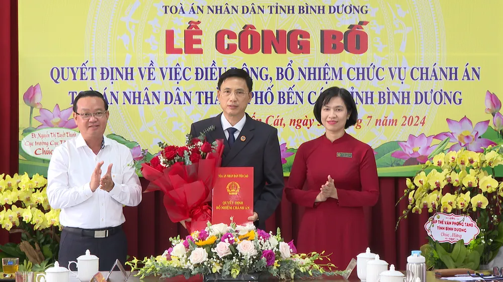Ông Ngô Văn Minh giữ chức vụ Chánh án TAND TP Bến Cát kể từ ngày 1-8. Ảnh: TRUNG HIẾU Tòa án nhân dân.jpg