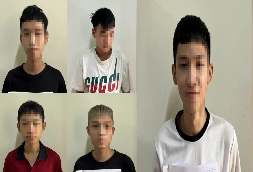 Nhóm thanh niên cướp giật vé số của người tàn tật bị bắt. Ảnh: MC cướp giật vé số.jpg
