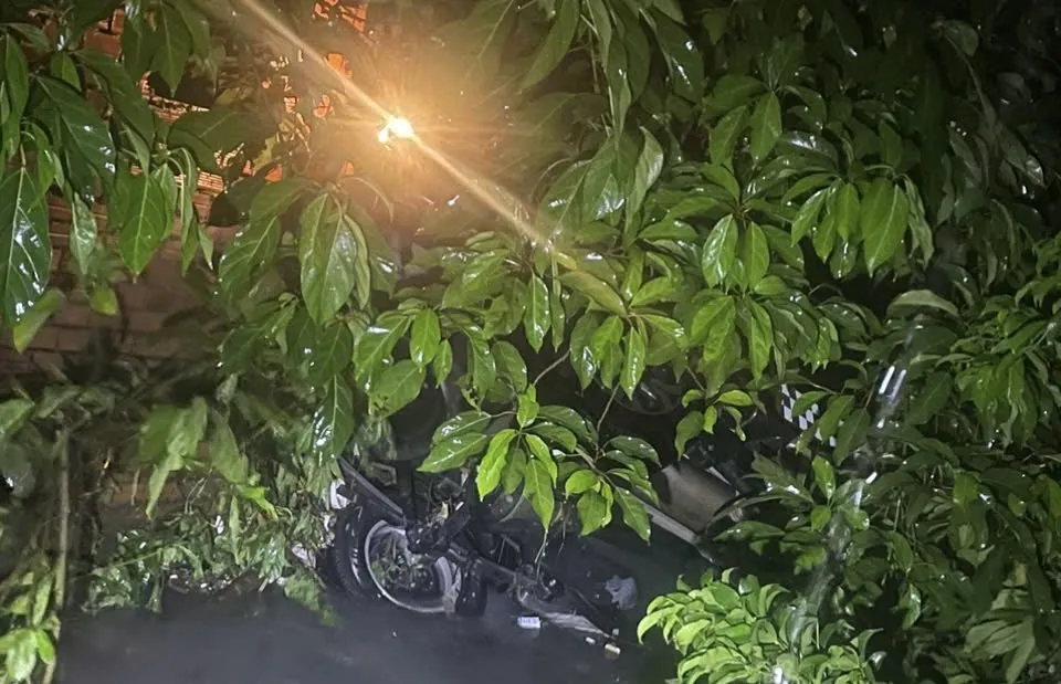 Chiếc xe ô tô bán tải cùng người phụ nữ bị nước cuốn trôi. Ảnh: Người dân cung cấp IMG_0943.jpeg