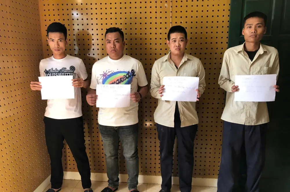 Nhóm tín dụng đen bị bắt giữ. Ảnh: CA