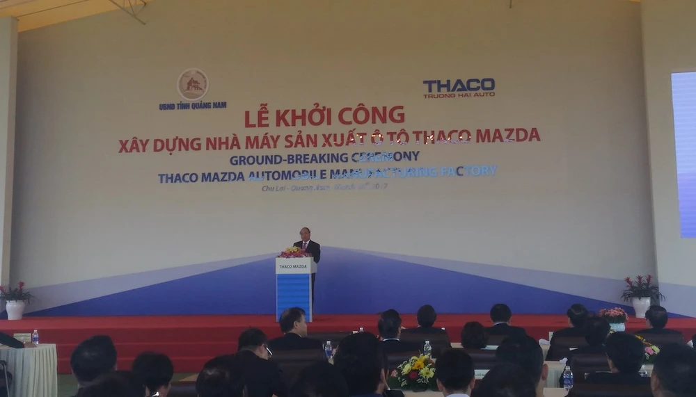Khởi công Nhà máy ô tô THACO Mazda 520 triệu USD ảnh 1