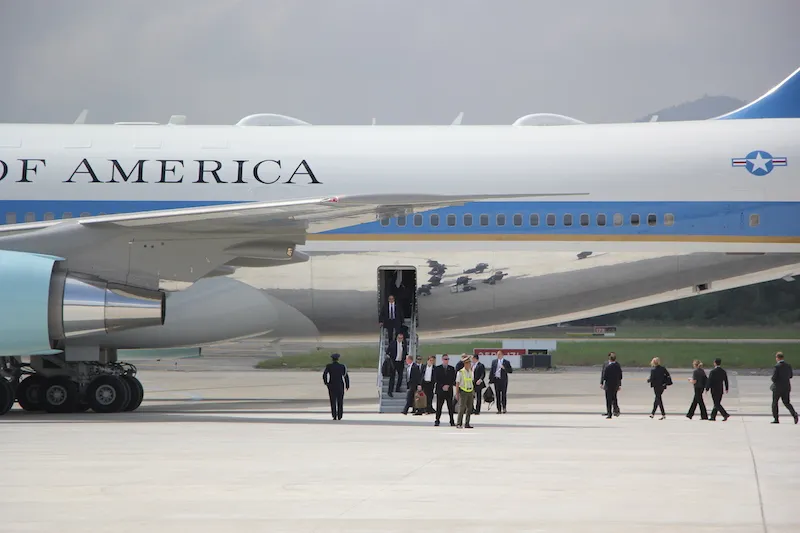 Ngắm chuyên cơ của Tổng thống Donald Trump ở Đà Nẵng ảnh 8
