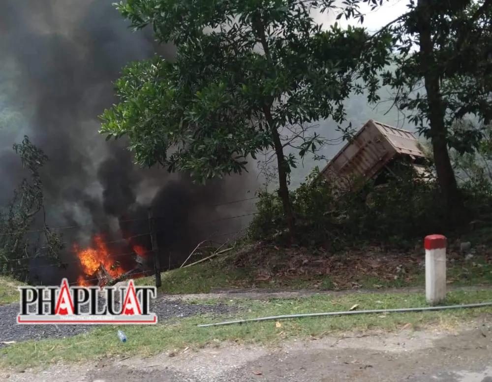 Hiện trường vụ tai nạn. Ảnh: BT Hiện trường vụ tai nạn. Ảnh: BT