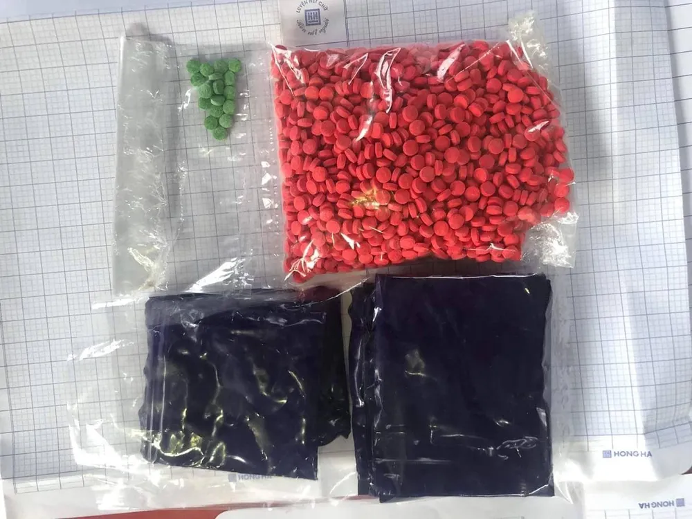 Số ma túy của Hùng ở thời điểm bị bắt giữ (Ảnh: CA)