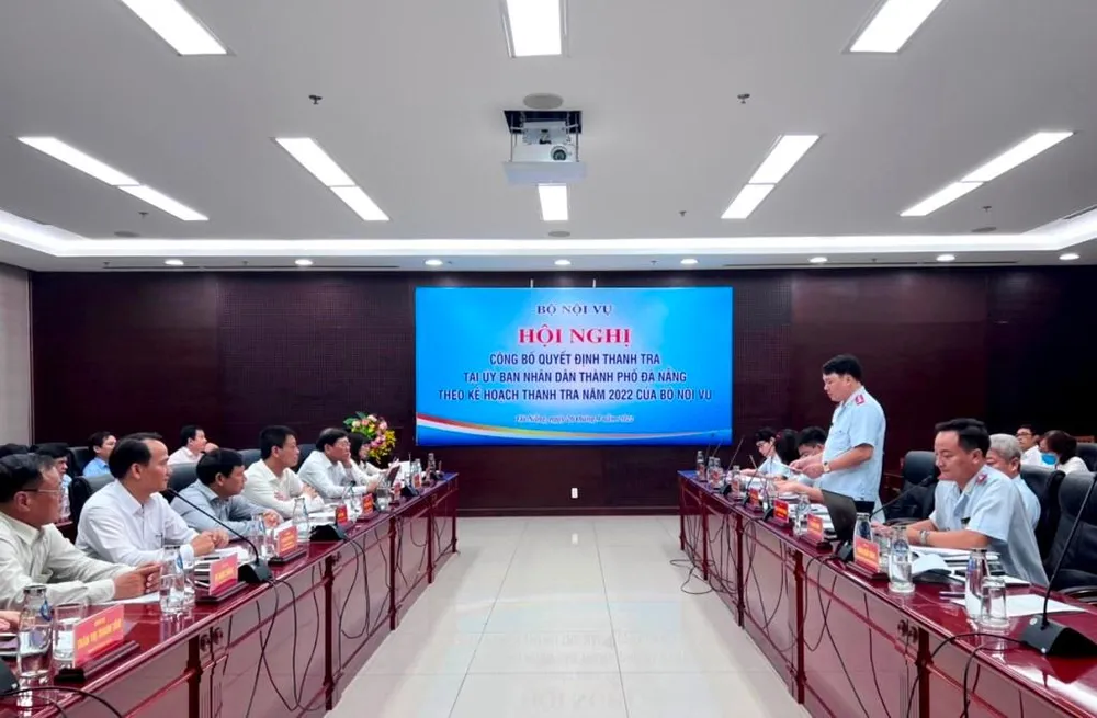 Công bố quyết định thanh tra tại UBND TP Đà Nẵng.