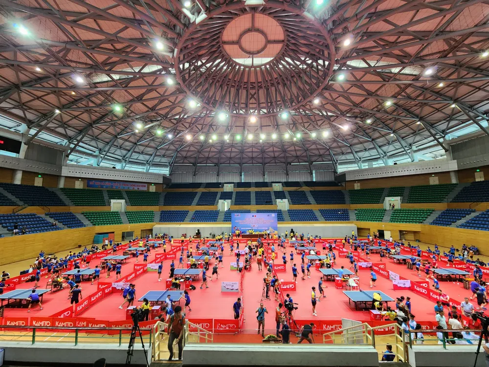 Khai mạc Giải Bóng bàn tranh Cup VTV8 lần thứ VI năm 2023. Ảnh: MINH TRƯỜNG. Khai mạc Giải Bóng bàn tranh Cup VTV8 lần thứ VI năm 2023. Ảnh: MINH TRƯỜNG.