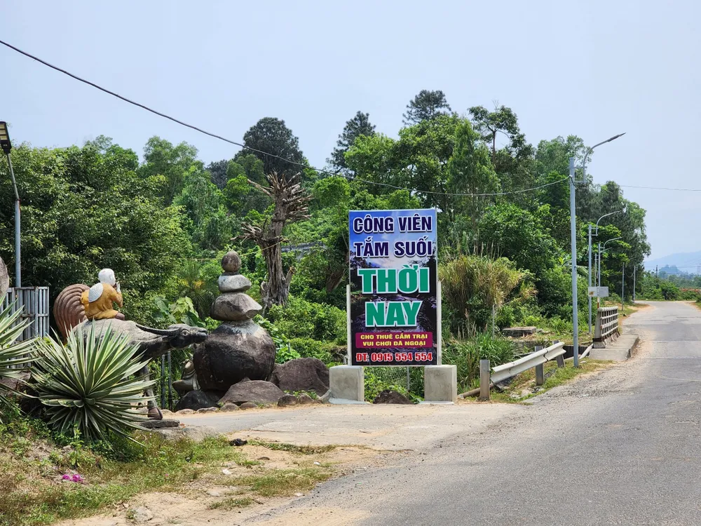 Khu du lịch Thời Nay, nơi cháu bé người Mỹ tử vong do đuối nước. Ảnh: MT