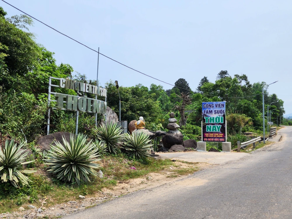 Khu du lịch Thời Nay bị dừng hoạt động sau khi xảy ra vụ việc cháu bé tử vong do đuối nước. Ảnh: MT