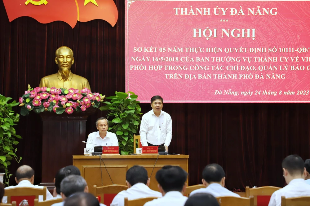 Hội nghị diễn ra vào sáng nay tại Thành uỷ Đà Nẵng. Ảnh: LP.