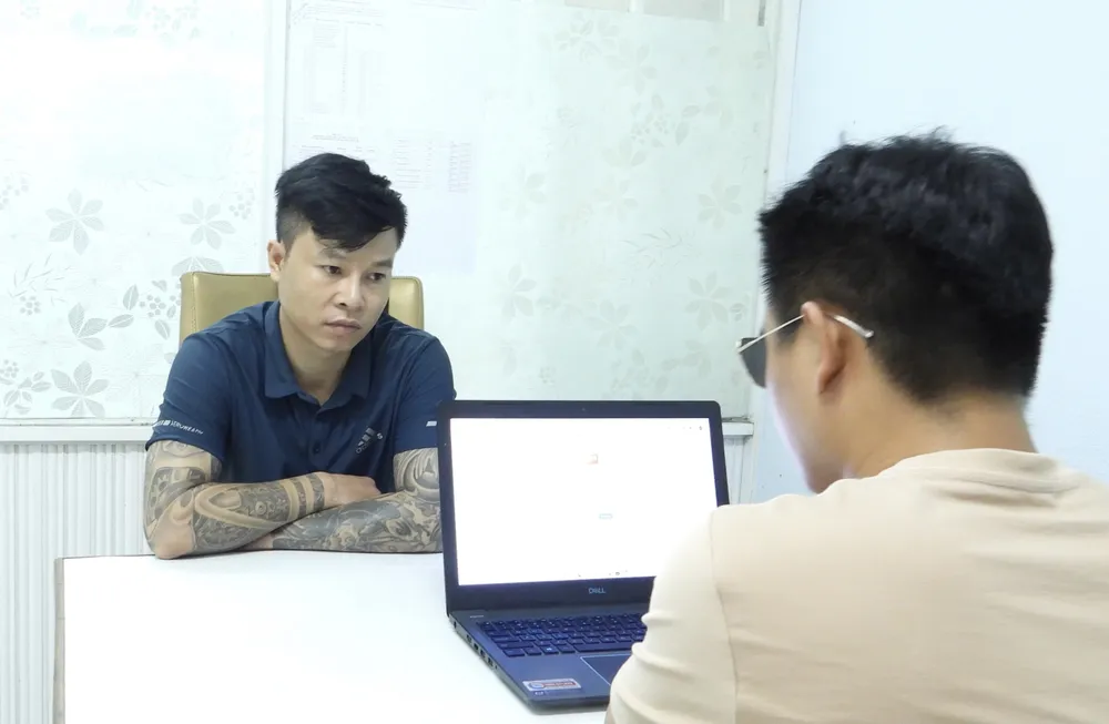 Thông bị công an Đà Nẵng bắt giữ. Ảnh: CA. Cho-vay-nang-lai.jpg
