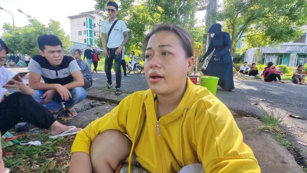 Bà Nguyễn Thị Mỹ Linh trình bày sự việc. Ảnh: TN Bi-can-tu-vong.JPG