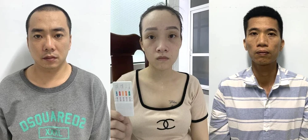 Nguyễn Đức Lợi, Nguyễn Thị Phương Linh và Đoàn Duy Phú. Ảnh: CA. 1 phụ nữ liên tục có thai để trốn thi hành án tội mua bán chất ma túy