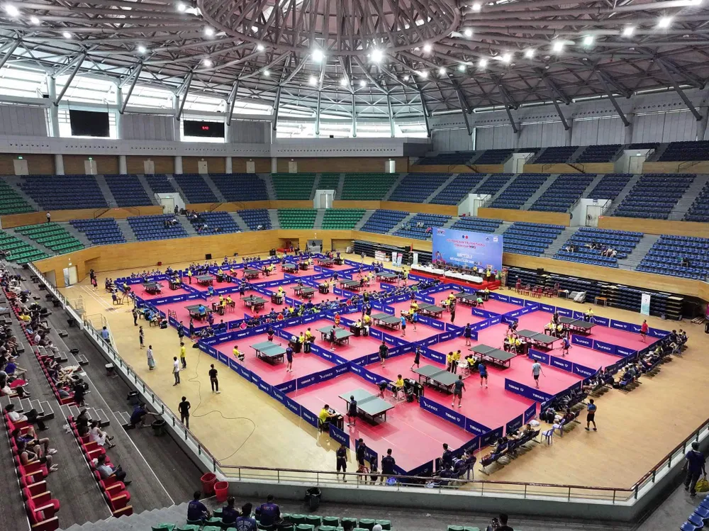 Các VĐV tham gia tranh Cup VTV8 lần thứ VII năm 2024. Ảnh: PHƯƠNG LÊ. Tranh Cup VTV8