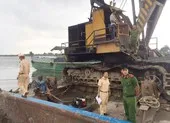 1 công ty khai thác cát trái phép trên sông Tiền