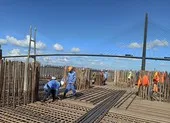 Cầu Mỹ Thuận 2 vượt tiến độ, 1 gói thầu đã hoàn thành ảnh 3 Gói thầu chính dự án cầu Mỹ Thuận 2 đã khởi công