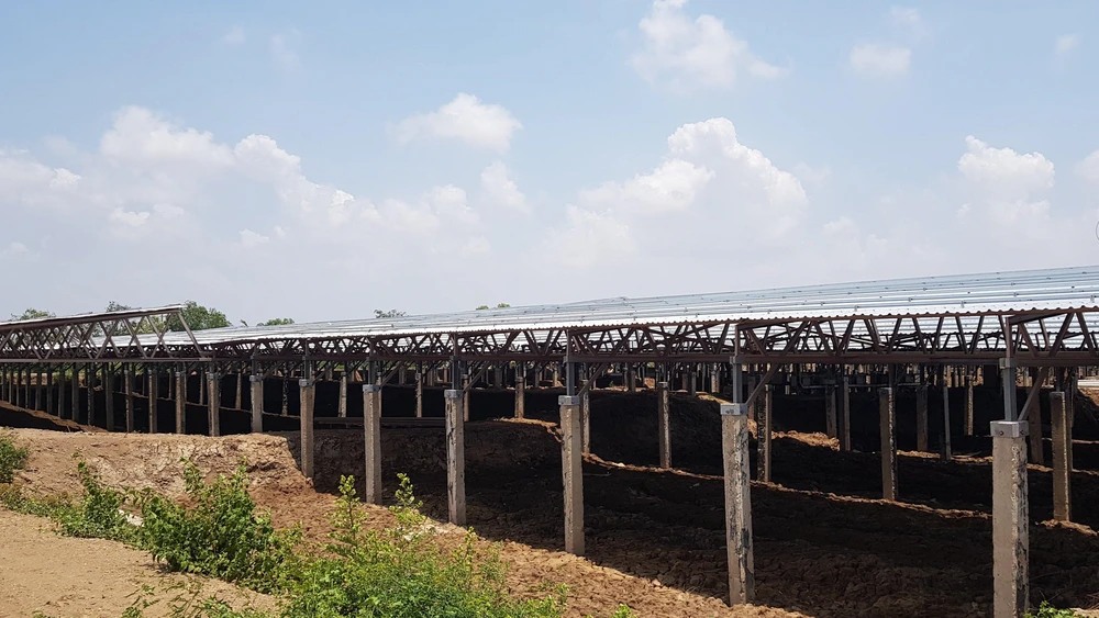 Một dự án điện mặt trời ở tỉnh Sóc Trăng. Ảnh: HD