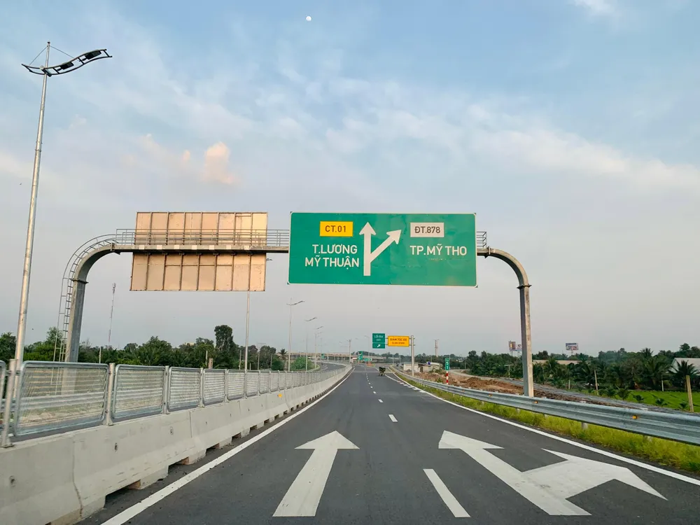 Tuyến cap tốc Trung Lương - Mỹ Thuận. Ảnh: HD