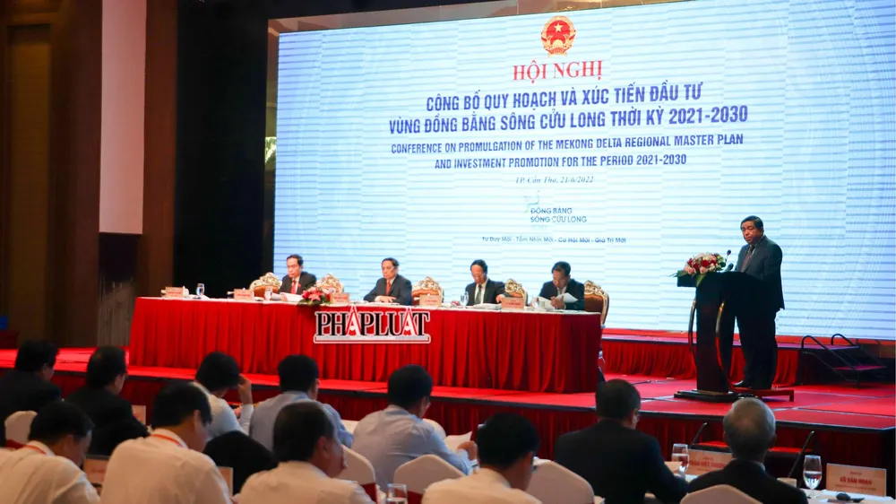 Hội nghị công bố quy hoạch và xúc tiến đầu tư vùng ĐBSCL thời kỳ 2021-2030. Ảnh: CHÂU ANH