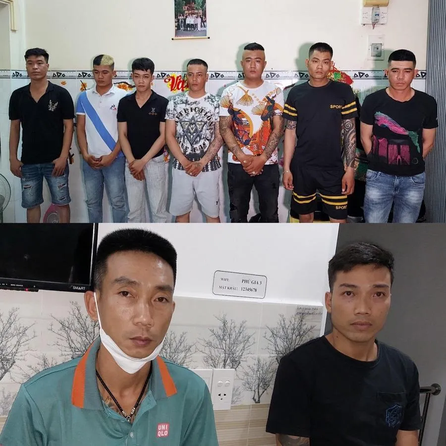 Nhóm người cho vay nặng lãi. Ảnh: CAĐT