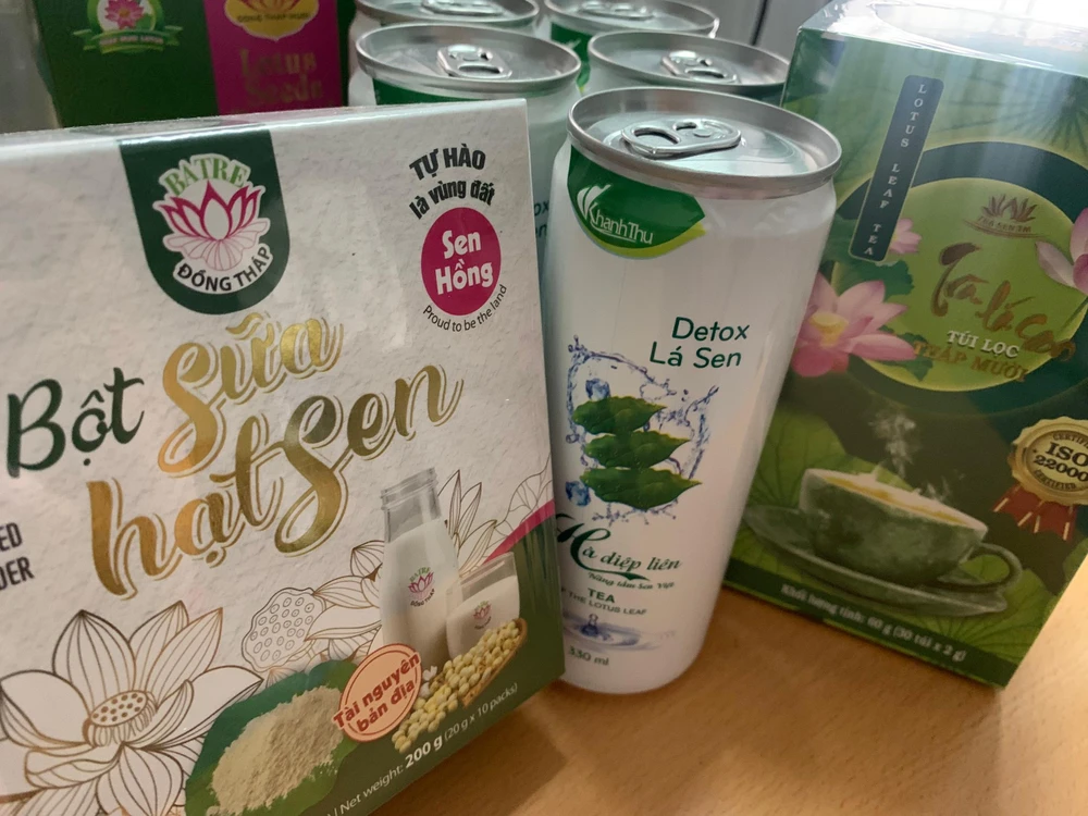 Các sản phẩm chế biến từ sen. Ảnh: HD