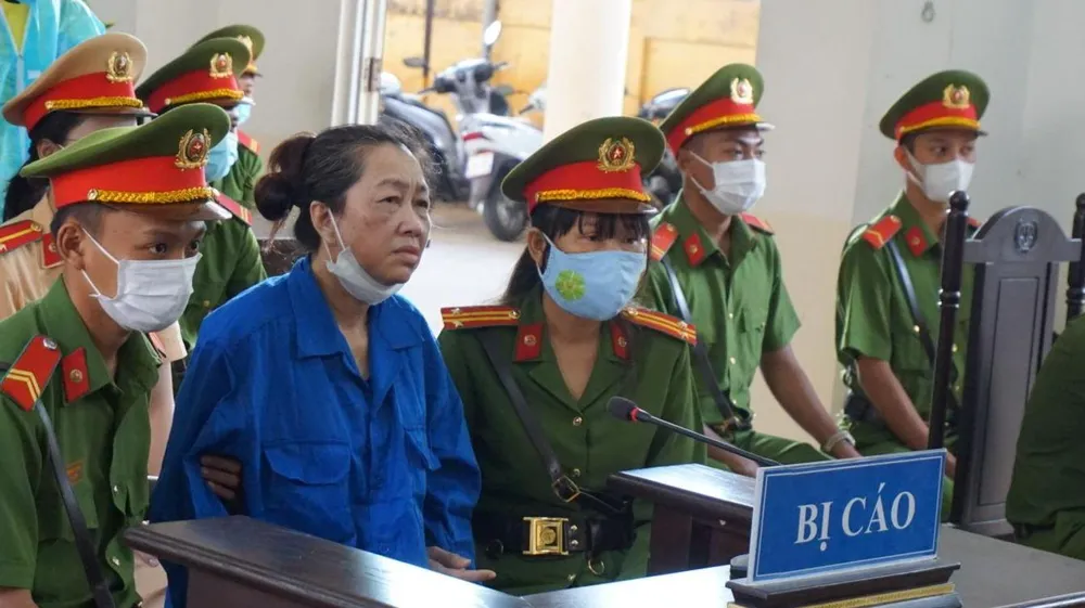 Bị cáo Nguyễn Thị Kim Hạnh tại tòa trước đó. Ảnh: HD