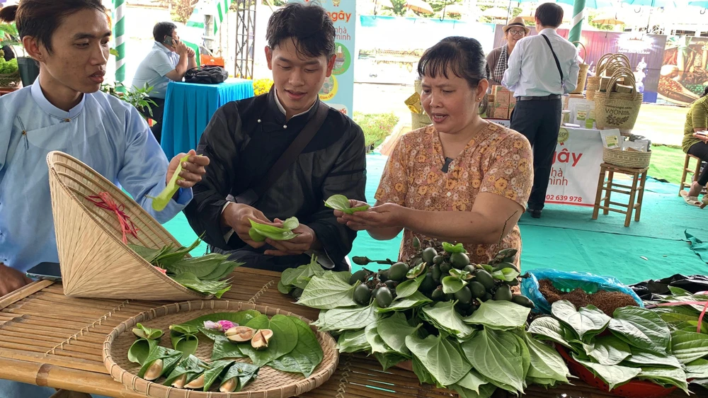 Tại đây các bạn trẻ còn được hướng dẫn têm trầu
