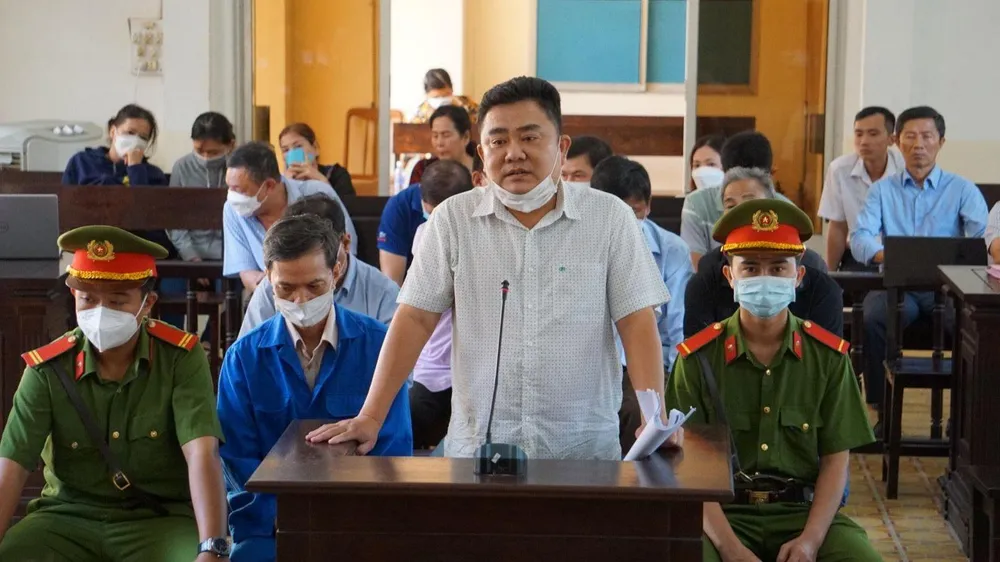 Các bị cáo tại tòa. Ảnh: HD