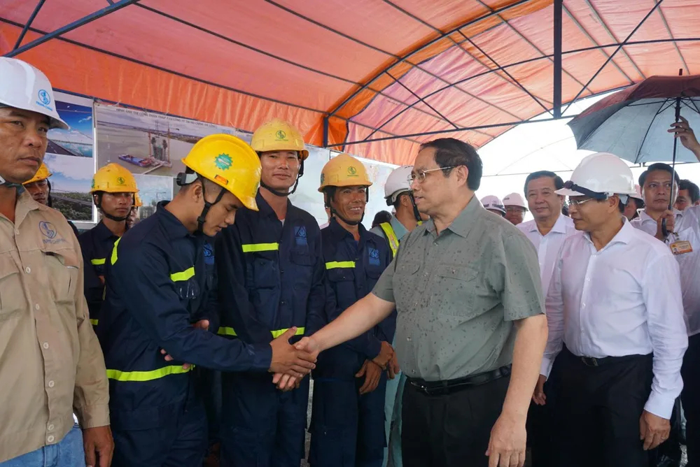 Thủ tướng kiểm tra cầu mỹ thuận 2 Thủ tướng kiểm tra cầu mỹ thuận 2