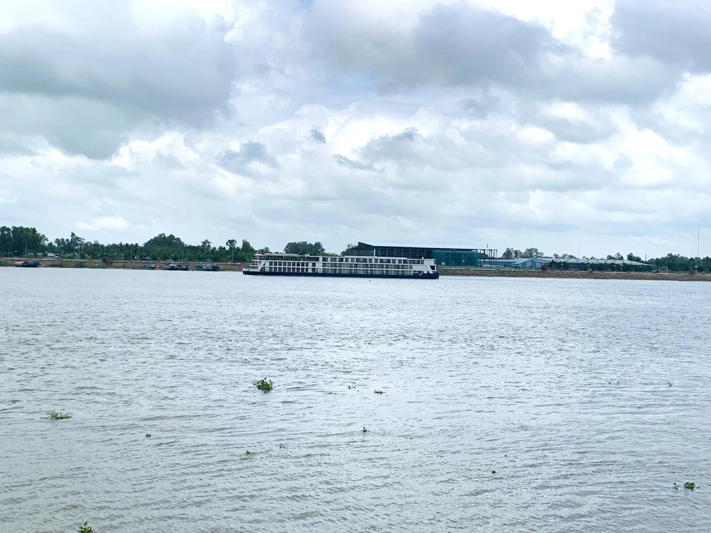 Sông Mekong đoạn qua địa bàn Tân Châu (An Giang) - Hồng Ngự (Đồng Tháp). Ảnh: HD