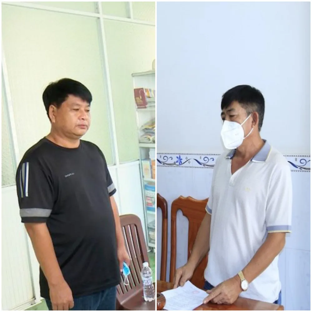 Hai bị can Nguyễn Văn Võ (trái) và Nguyễn Văn Sang rua-tien-10-tuong.jpg