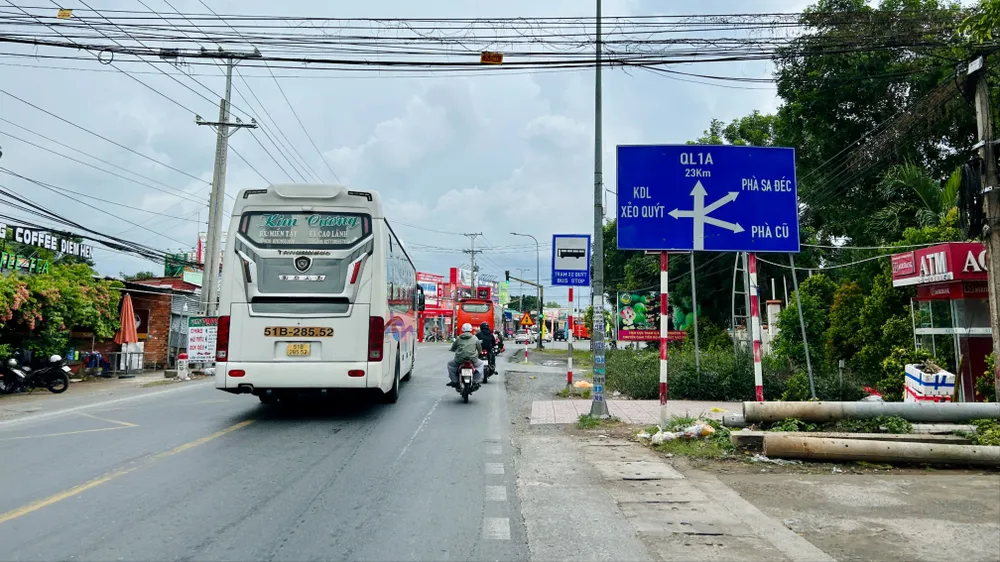 Quốc lộ 30 đoạn qua địa bàn tỉnh Đồng Tháp nơi tiềm ẩn nguy cơ cao về tai nạn giao thông. Ảnh: HD tai nạn giao thông