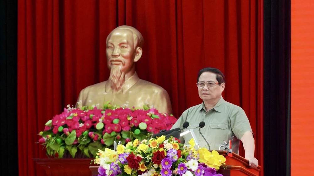 Thủ tướng Phạm Minh Chính kết luận tại buổi làm việc. Ảnh: HD thu-tuong-pham-minh-chinh-ket-luan.jpg