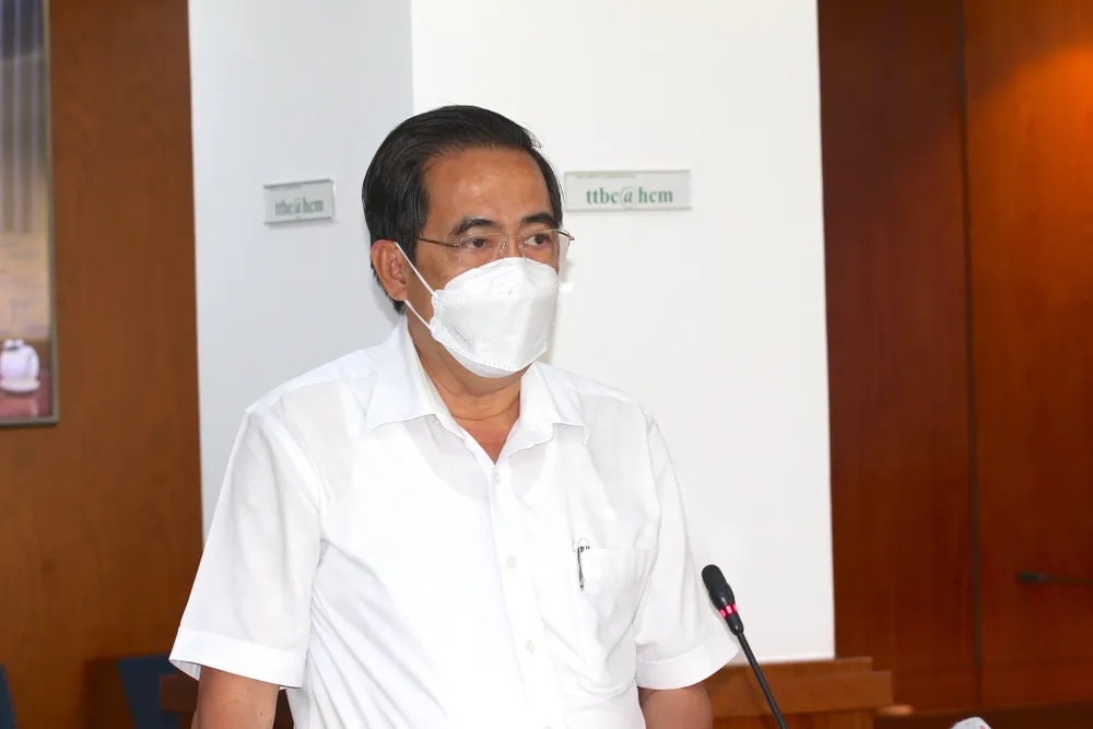 Ông Nguyễn Văn Lâm, Phó Giám đốc Sở LĐ-TB&XH TP.HCM, thông tin tại buổi họp báo. Ảnh: NGUYỄN NHÂN Ông Nguyễn Văn Lâm, Phó Giám đốc Sở LĐ-TB&XH TP.HCM, thông tin tại buổi họp báo. Ảnh: NGUYỄN NHÂN