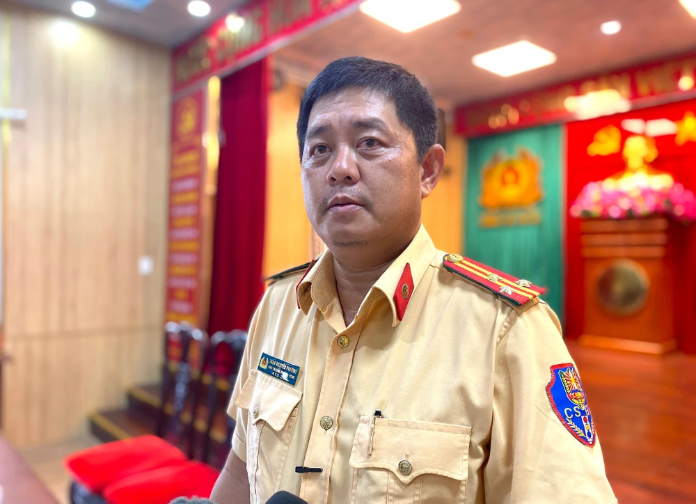 Thượng tá Trần Nguyễn Phương, Phó Trưởng phòng CSGT TP.HCM. Ảnh: LÊ THOA