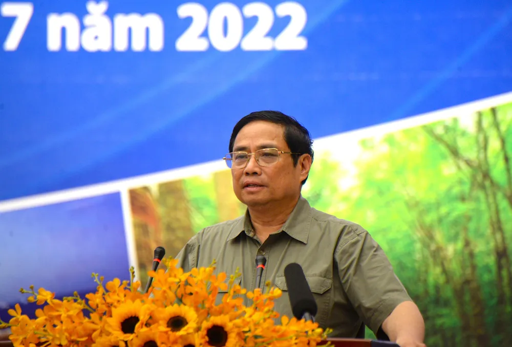 Thủ tướng Phạm Minh Chính phát biểu khai mạc hội nghị. Ảnh: KHÁNH TRÀ Thủ tướng Phạm Minh Chính phát biểu khai mạc hội nghị. Ảnh: KHÁNH TRÀ