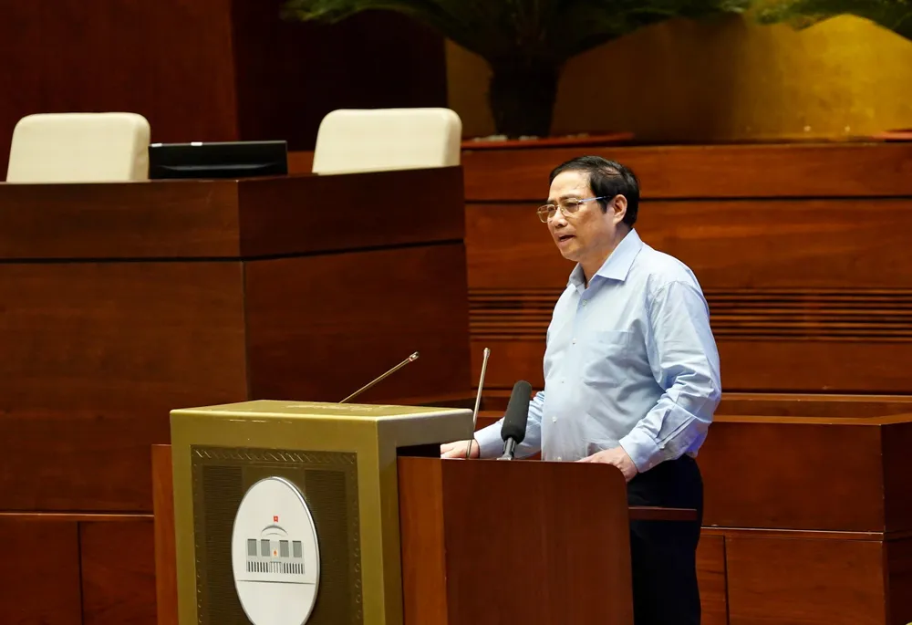 Thủ tướng Phạm Minh Chính đã truyền đạt nội dung Nghị quyết 18/2022. Ảnh: HOÀNG HẢI Thủ tướng Phạm Minh Chính đã truyền đạt nội dung Nghị quyết 18/2022. Ảnh: HOÀNG HẢI