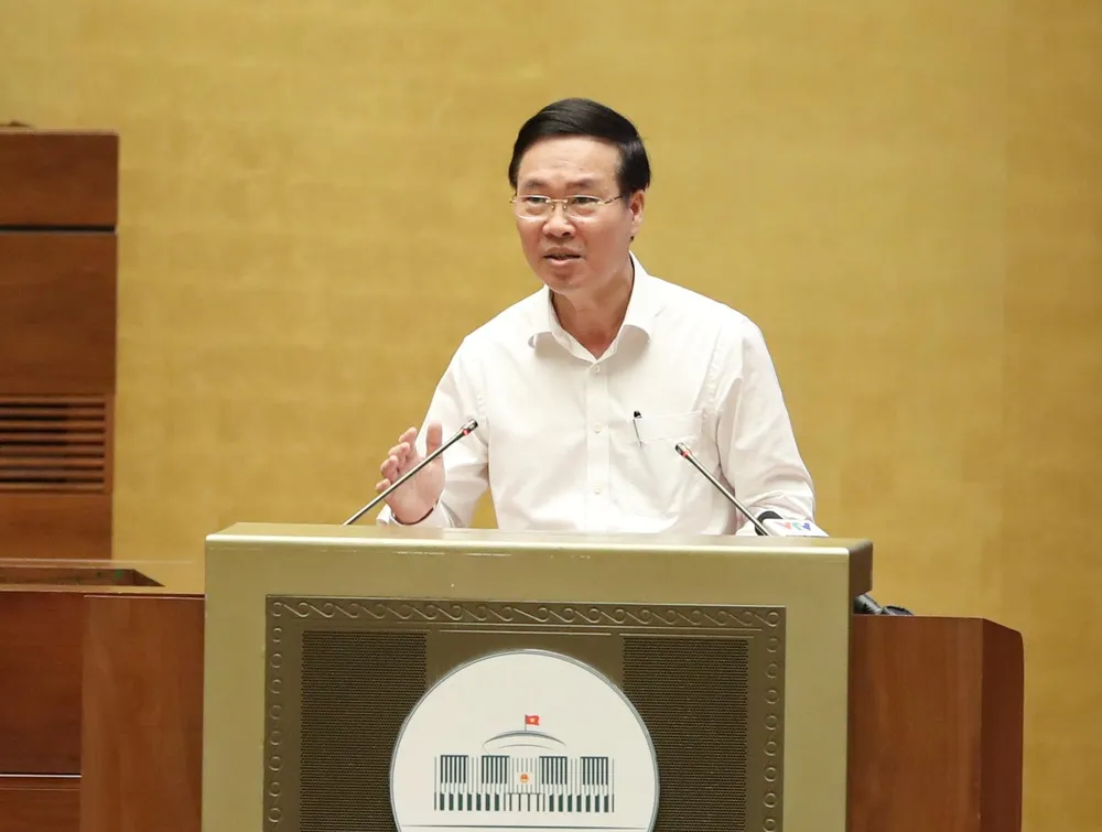 Thường trực Ban Bí thư Võ Văn Thưởng phát biểu kết luận. Ảnh: HOÀNG HẢI