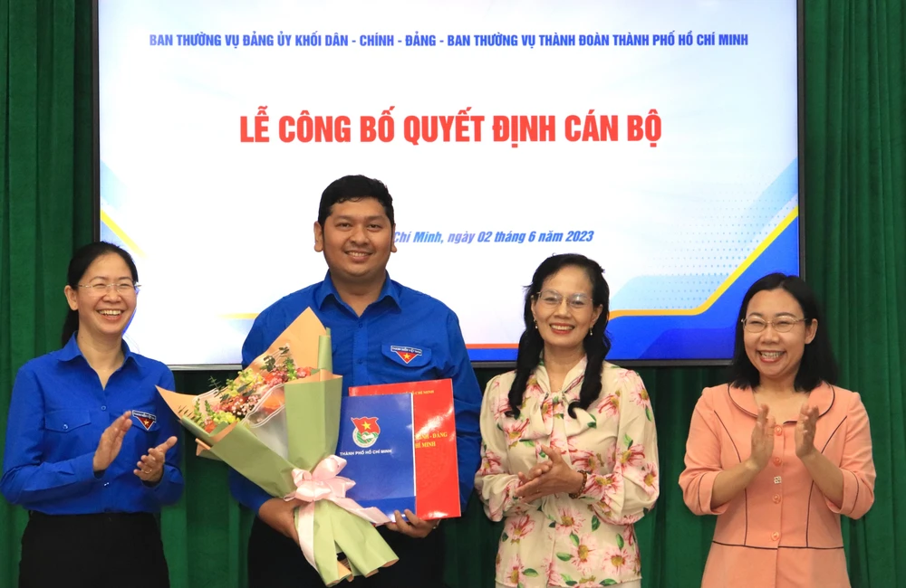 Ông Bùi Hữu Hồng Hải, Phó Chủ tịch Hội LHTN Việt Nam TP, Bí thư Đoàn cơ quan Thành đoàn giữ chức vụ Bí thư Đoàn khối Dân – Chính – Đảng TP.HCM. Ảnh: T.GIANG