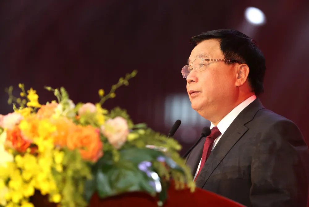 GS.TS Nguyễn Xuân Thắng, Giám đốc Học viện Chính trị Quốc gia Hồ Chí Minh, phát biểu tại buổi lễ trao bằng. Ảnh: HÀ THƯ GS-nguyen-van-thang.jpg