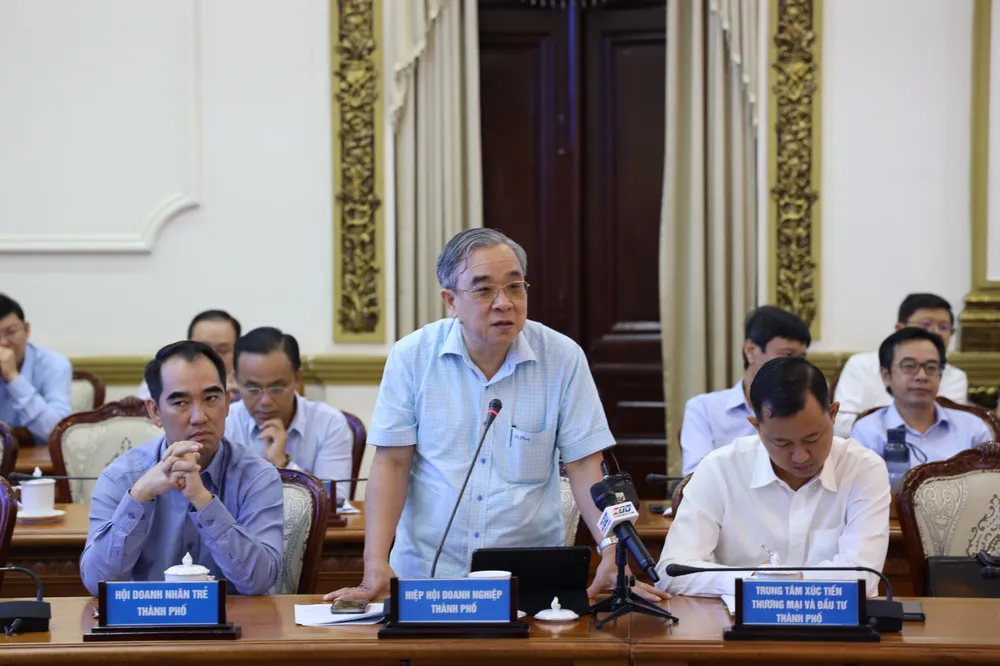 Ông Nguyễn Ngọc Hoà, Chủ tịch Hiệp hội Doanh nghiệp TP, đề nghị cần kích cầu BĐS. Ảnh: TTBC 2-tu-khoa-2.jpg