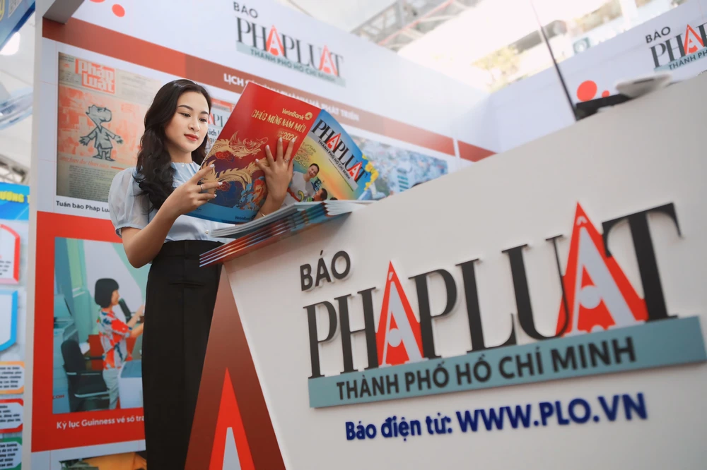 Gian trưng bày của báo Pháp Luật TP.HCM được đặt tại C6, sẽ diễn ra nhiều hoạt động phong phú trong ba ngày diễn ra Hội Báo 2024. Ảnh: NGUYỆT NHI Hoi-bao-toan-quoc-2024 (7).jpg